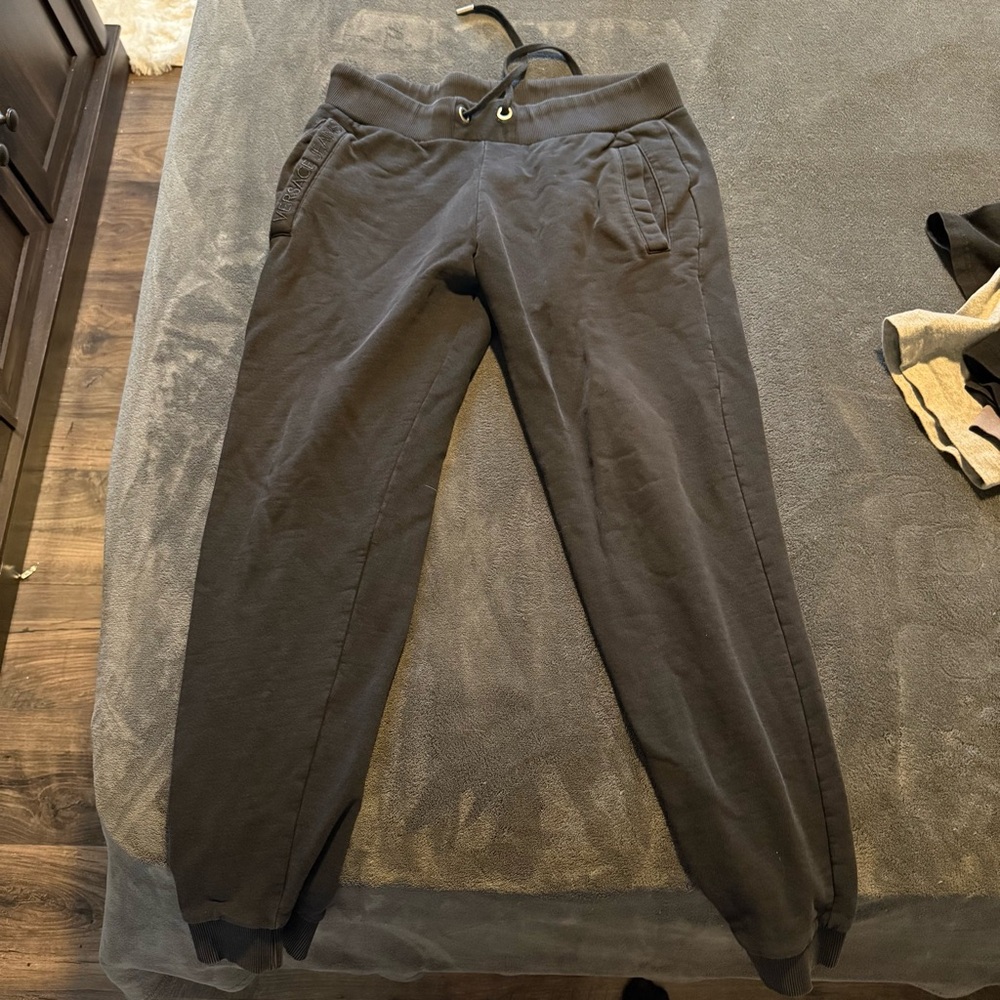 Versace Men's Black Jogger Pants